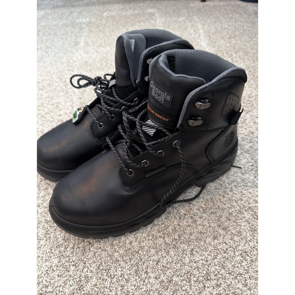 Georgia Boot OT Internal Metatarsal Alloy Toe GB00562 Mens 13 Wide Black Leather